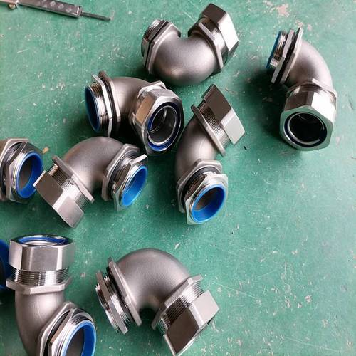 电缆保护防爆90度不锈钢波纹管接头25mm/32mm弯角蛇皮管连接器详解